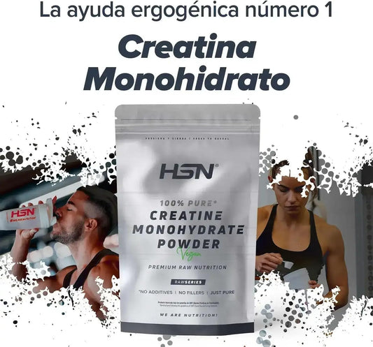 HSN Creatina Monohidrato En Polvo (200 Mesh) Sin Sabor 500 G