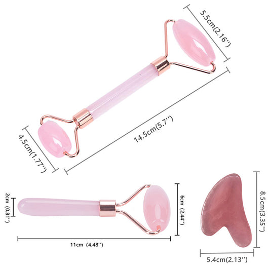 Set Rodillo Facial + Gua Sha EMShop · Masaje de Cara