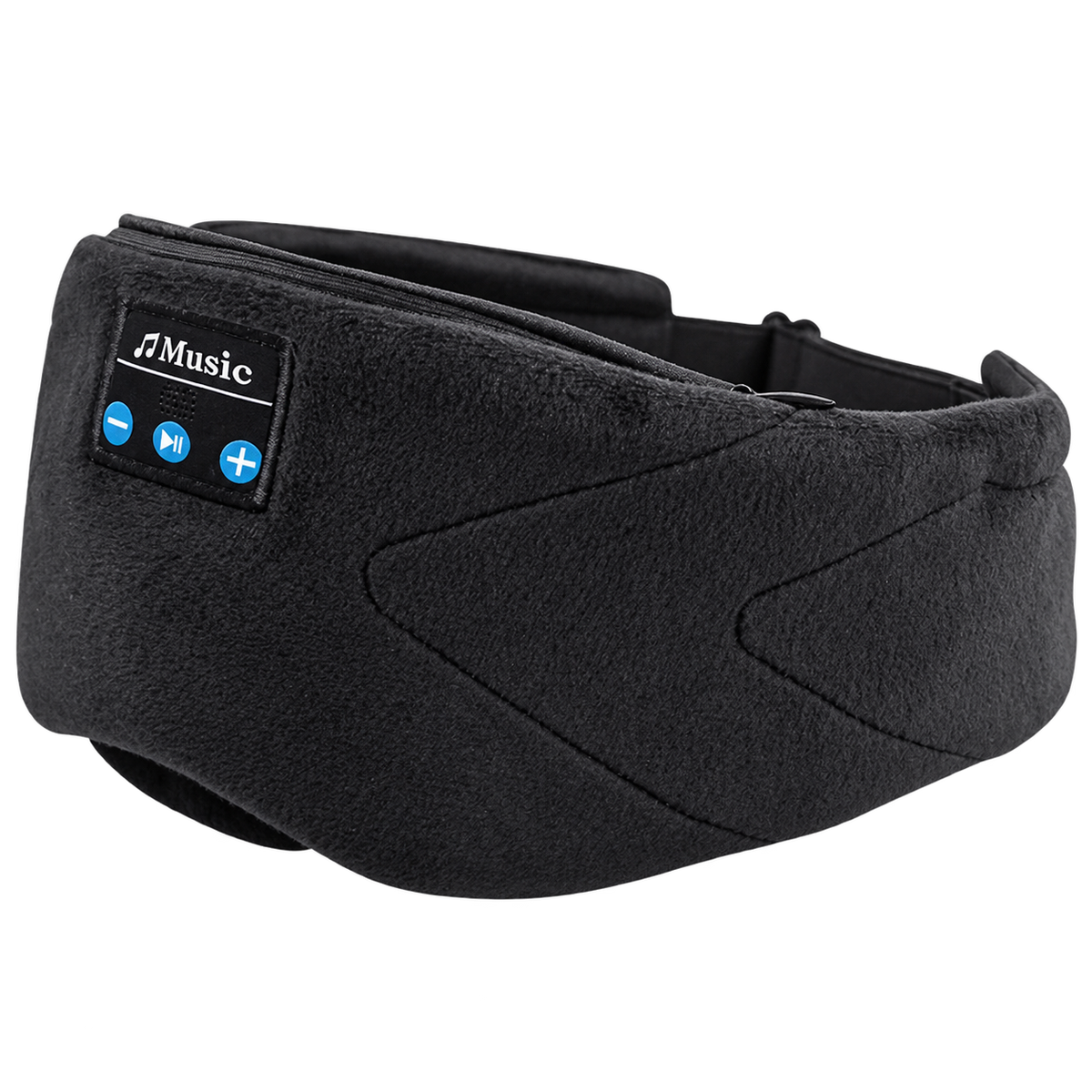Antifaz para dormir Bluetooth EMShop sobre fondo transparente