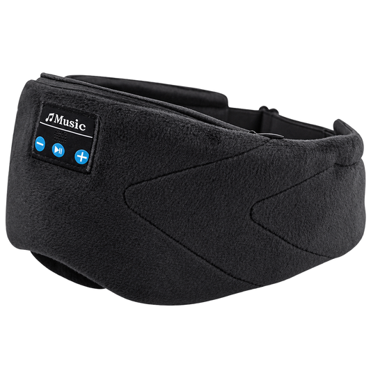 Antifaz para dormir Bluetooth EMShop sobre fondo transparente